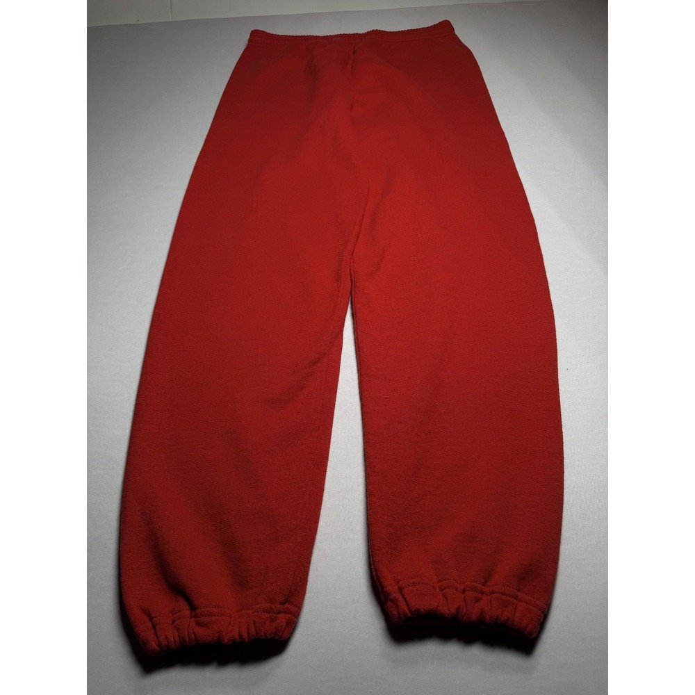 Vintage Jerzees Pants Mens Large Red Fleece Sweatpants Drawstring Elastic USA - Picture 2 of 15